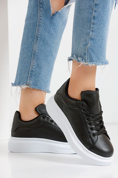 en7 Black and White Women's Sneakers MKG23
