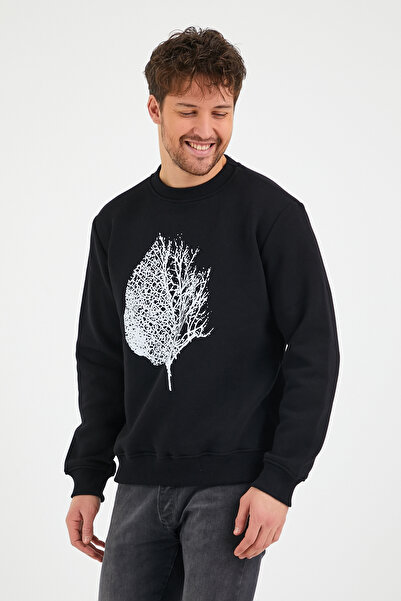 GENIUS STORE Store Bedrucktes Herren-Sweatshirt mit Fleece-Innenseite, Outdoor-Sweatshirt mit normaler Passform