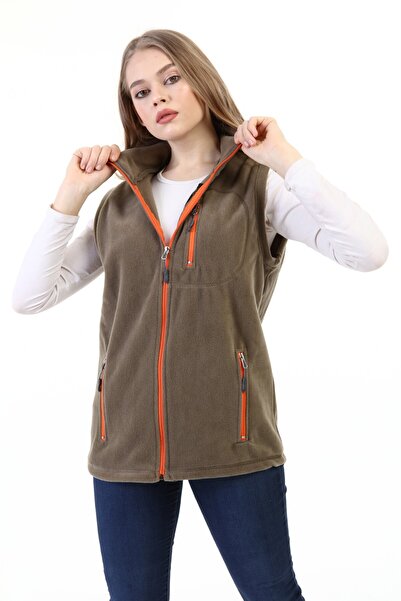 GENIUS STORE Store Women's Fleece Vest Full Zipper Outdoor Sports Vest 3 Pockets