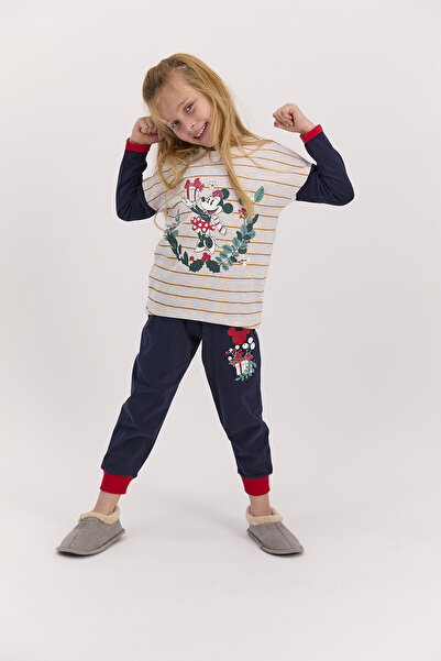 Fanilam Minnie Mouse Sa deznom Dugački rukavi Licencirani set pidžama za devo...