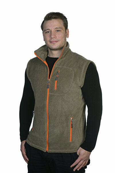 GENIUS STORE Κατάστημα ανδρικό φλις γιλέκο με φερμουάρ, αθλητικό γιλέκο εξωτερικού χώρου 3 τσέπες 8 χρώματα