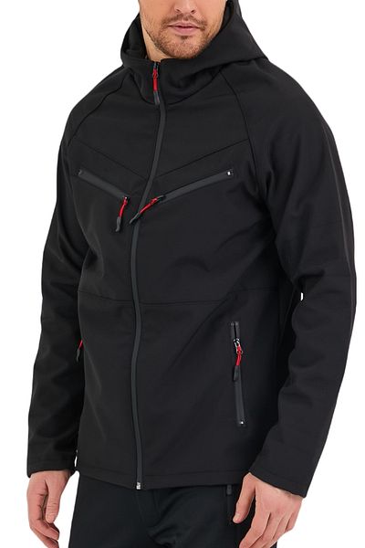 GENIUS STORE Κατάστημα ανδρικό Fleece Inside Water and Αντιανεμικό Αθλητικό Παλτό Softshell 4 τσέπες για εξωτερικό χώρο