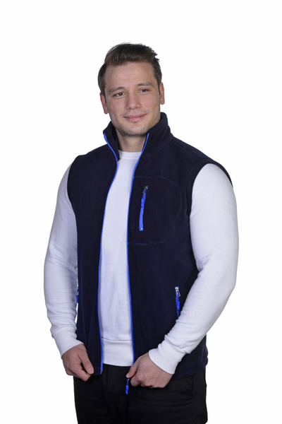 GENIUS STORE Магазин Чоловічий флісовий жилет на блискавці на відкритому повітрі спортивний жилет 3 кишені 8 кольорів