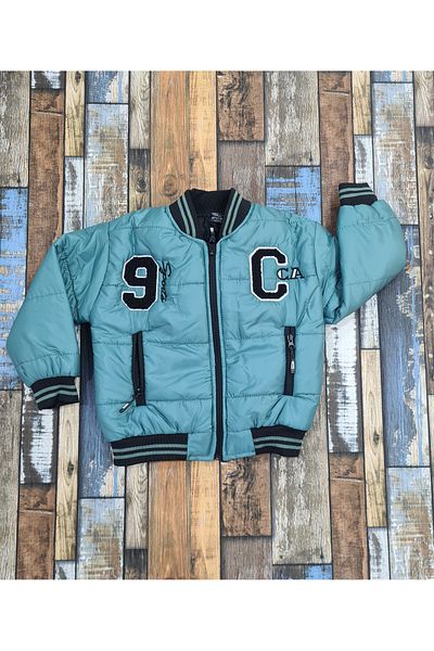 Esterella college zippered puffer jacket/men's college jacket/zippered college puffer jacket