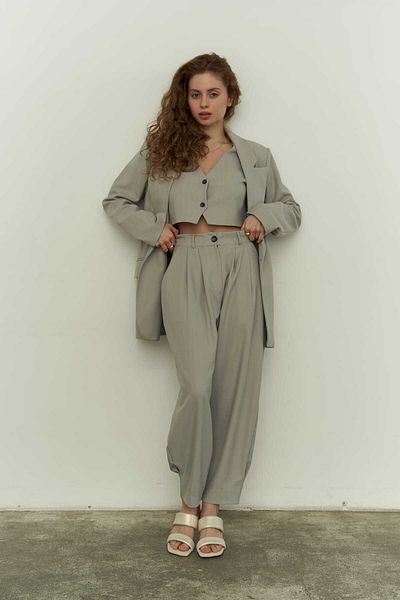 MAİ COLLECTİON Mai Polly Grey Dreifach-Jackenanzug