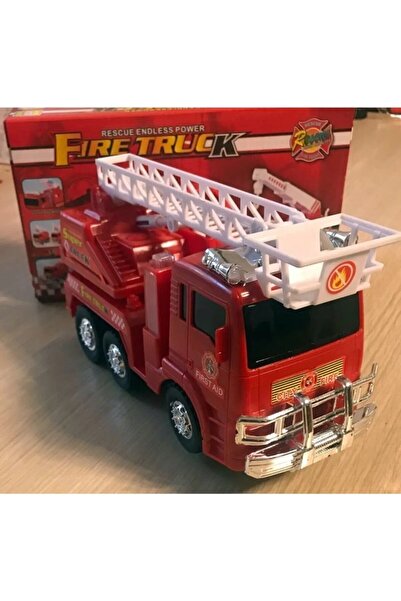 Brother Toys Pilli Işıklı Sirenli Oyuncak Itfaiye Arabası Vinç Hareketli Çarpınca Yön Değiştiren Araba
