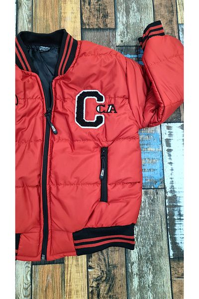 Esterella college zippered puffer jacket/men's college jacket/zippered college puffer jacket