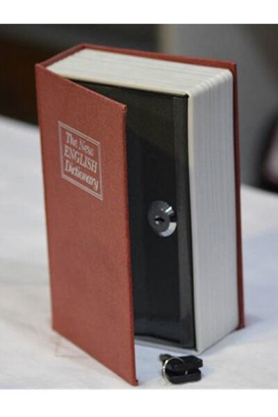 MOBEE Sözlük Görünümlü 18 Cm Kasa Kitap Para Gizli Güvenli Kilitli