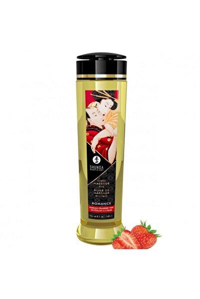 Shunga Massage Oil Çilek Aromalı Masaj Yağı 240 ml