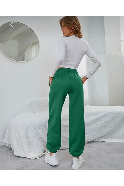 AFROGİYİM Pantaloni de sport oversize, cu picior elastic, neimprimați, Jogger