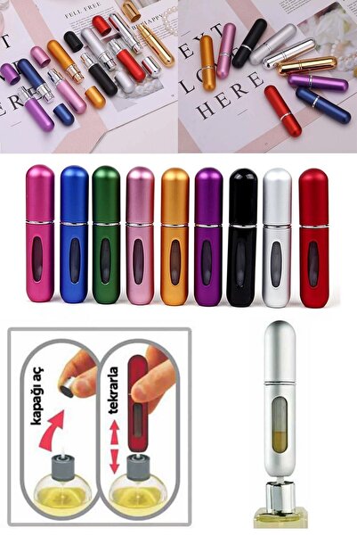 MOBEE Otomatik Doldurulabilir Dezenfektan Kolonya Şişesi Mini Boy Cep Kolonyası