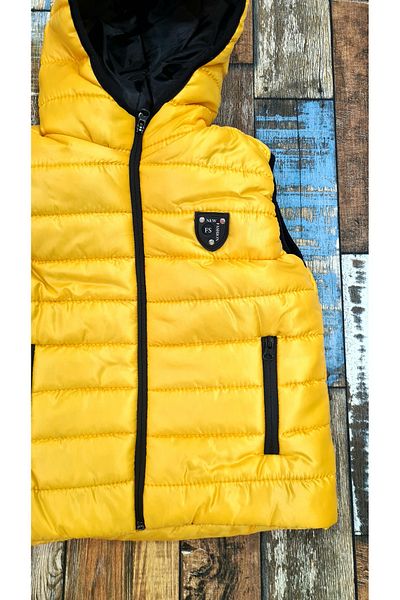Esterella hooded boy puffer vest/children puffer vest/children puffer vest with zipper pocket
