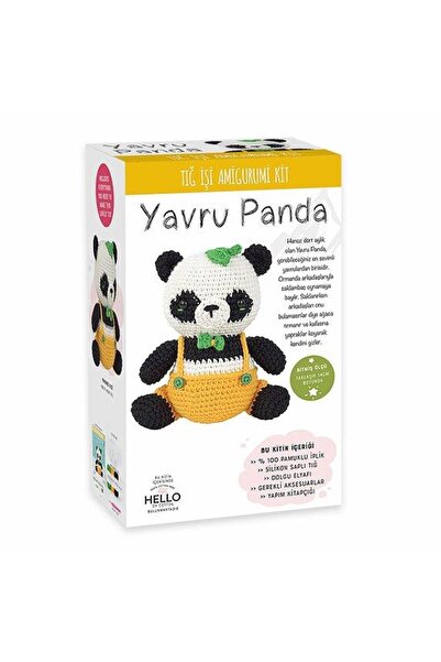 Dmc Kit Amigurumi croșetat cu păpușă Panda Tuva