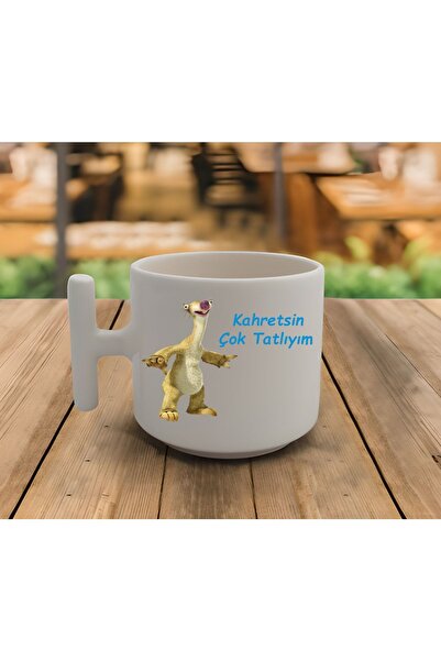 HobiShop Latte & Espresso El Yapımı Buz Devri Sid T Kulp Kupa 200 Ml