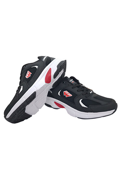 Wickers WİCKERS 2590 Erkek Koşu Ayakkabı Siyah_Beyaz_Kırmızı
