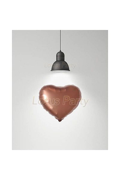 LOTUS PARTY 1 Piece 18 inch Brown Heart Foil Balloon