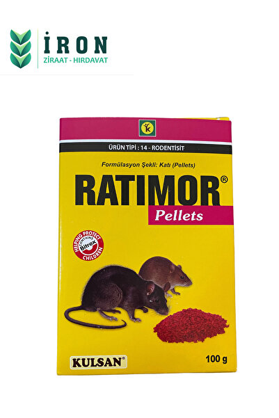Kulsan İlaç Ratimor Pellet Fare Zehiri 100 GR + Uygulama Eldiveni 100 GRAM