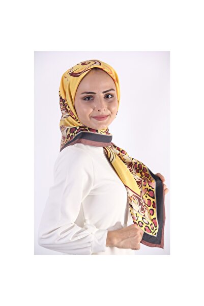 AWAM SILK أوام حرير مقاس كبير شال حرير تويل نقي 100% مقاس 110*110