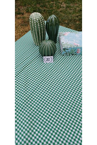 Sofrabezidiyari Piti Kareli Yeşil Masa Örtüsü, Sofra Bezi, Piknik Örtüsü Pamuk