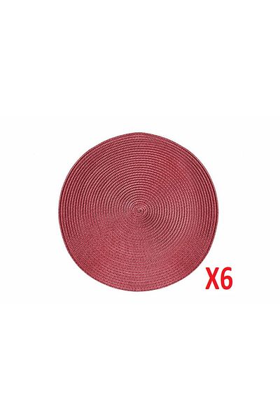 Porland Vista Claret Red Placemat 38cm 6-Piece 04STY007342