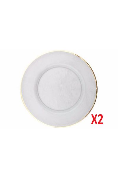 Porland Textured Gold Rim Bracket 33cm 2 Piece 04FIA000838