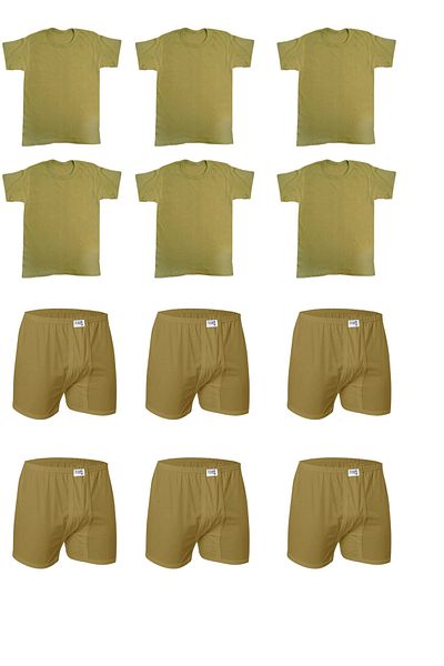 Seher Yıldızı 6-Piece Paid-Recruit Soldier Undershirt Undershirt-6-Piece Soldier Boxer Long Johns Set Soldier's Wallet with Gift