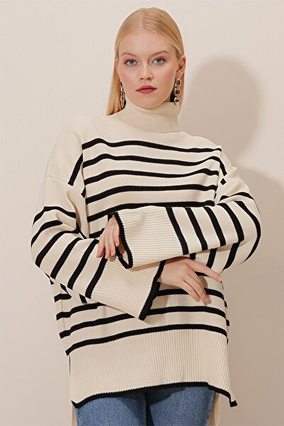 HAKKE Pulover de damă din tricotaje cu dungi late