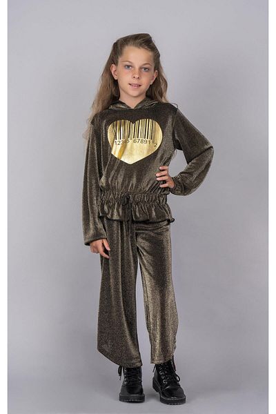 best kids Girl's Black-gold Pants