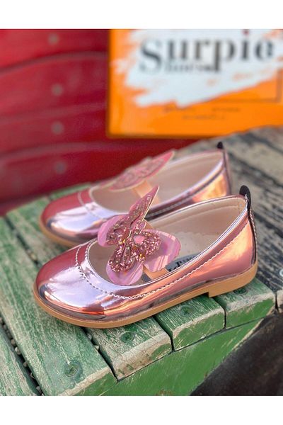 Surpie Shoes Balerini cu detalii fluture, balerini pentru copii, balerini ortopedici pentru copii