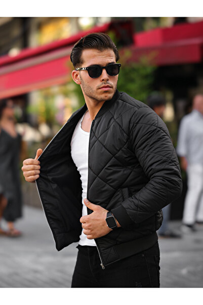 BASEL.CO معطف منتفخ بومبر مبطن للرجال