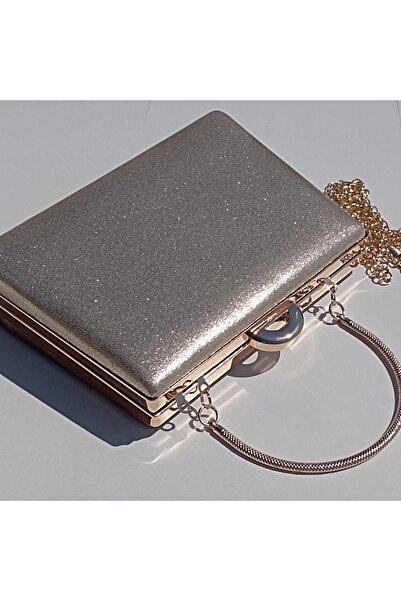 Şarra Gossi Geantă pentru rochie de seară aurie Portofoliu pentru geantă de s...