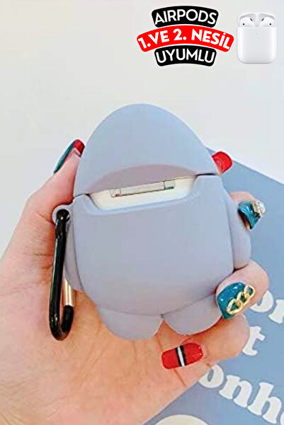 EWEC 1.And 2nd Generation Compatible Shock Absorbing and Protective Silicone Headphone Case with Cute Shark Figure