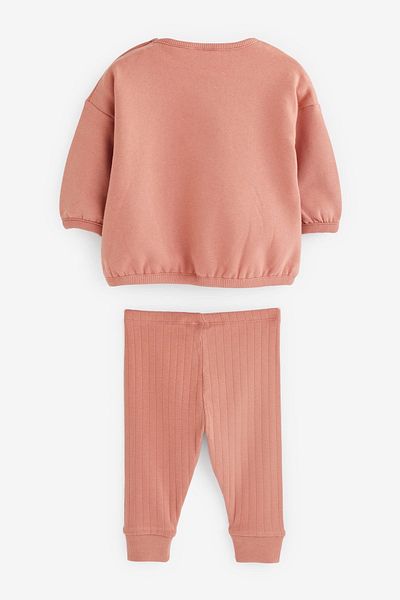 Next Baby 100% Cotton Orange Sweatshirt Atl Top Set