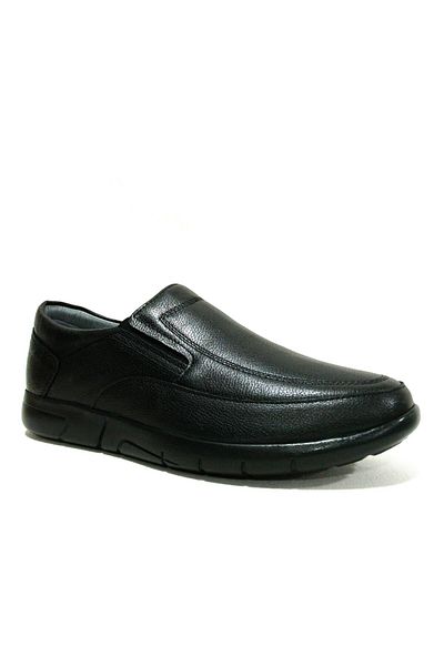 Fancy Black Laceless Anatomical Comfort Men's Shoes