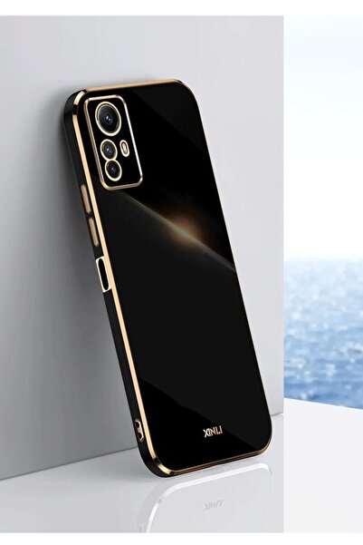 Rivor Xiaomi Redmi Note 12s 4g Kılıf Parlak Kenarı Altın Işlemeli Kamera Koru...
