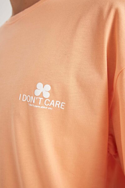 DeFacto Υπερμεγέθη κοντομάνικο μπλουζάκι με λαιμόκοψη με φαρδιά εφαρμογή B3785ax23hs