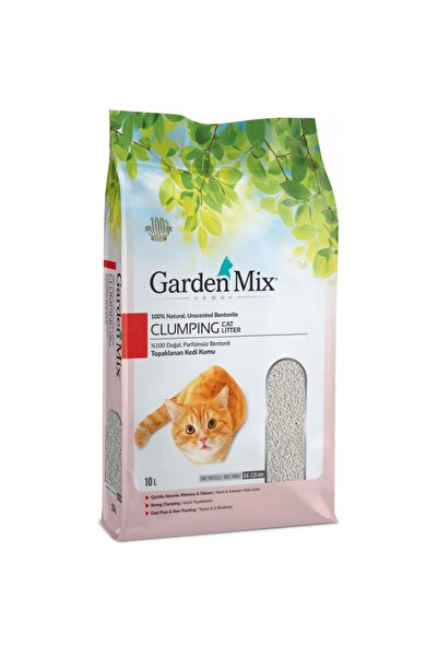 Gardenmix Bentonit Parfümsüz Ince Kedi Kumu 10 Lt 2 Li Paket