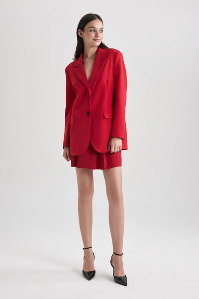 DeFacto Roter Falten-Minirock mit normaler Taille B5742ax23au