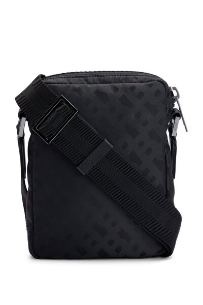 BOSS Erkek Logolu Fermuarlı Kayıışlı Günlük Siyah Omuz Çantası 50499071-001