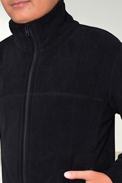 yakamor Winter Thick Black Boy's Fleece Coat