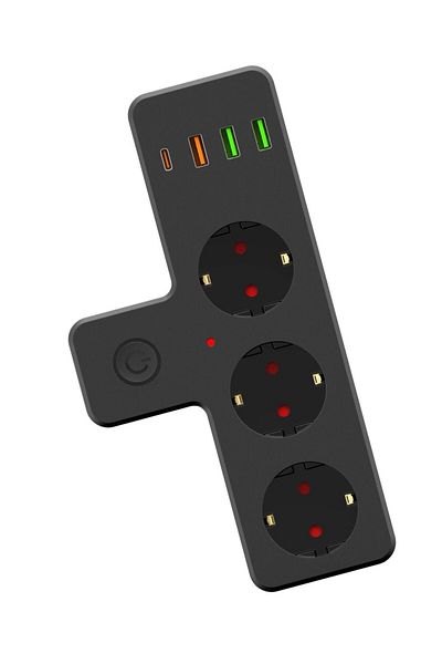 Aırstorr Airstor Ftr-12 3 قطع مقبس حراري محمي 3 USB 1 Type-C 20W PD مدخل
