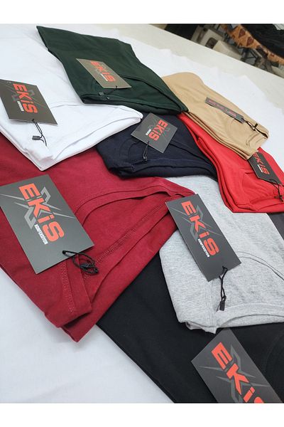 Ekis Konfeksiyon Ανδρικό γκρι μπλουζάκι Plus Size