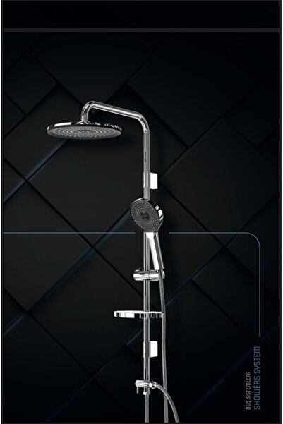 İSAOĞLU YAPI Duş Sistemi Tepe Yağmurlamalı Batarya Dahil Set Oval Yuvarlak Ro...