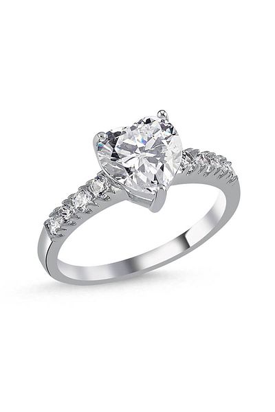 Merano Design خاتم قلب أبيض