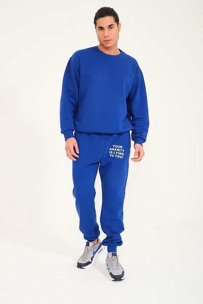 SELF CONTROL YOUR ANXIETY LYING TO YOU - Σετ φόρμας Crew Neck Premium