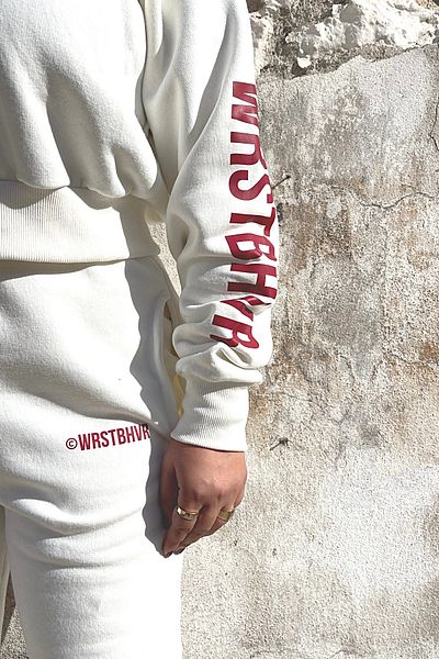 SELF CONTROL Γυναικείο Σετ Φούτερ με φερμουάρ μπεζ Claret Red Premium