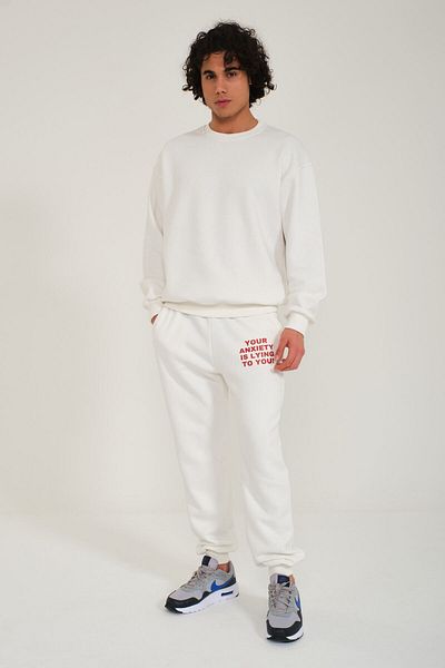 SELF CONTROL YOUR ANXIETY LYING TO YOU - Σετ φόρμας Crew Neck Premium
