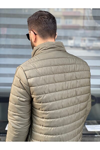 MEYASU Ανδρικό μπουφάν χακί αδιάβροχο με φερμουάρ