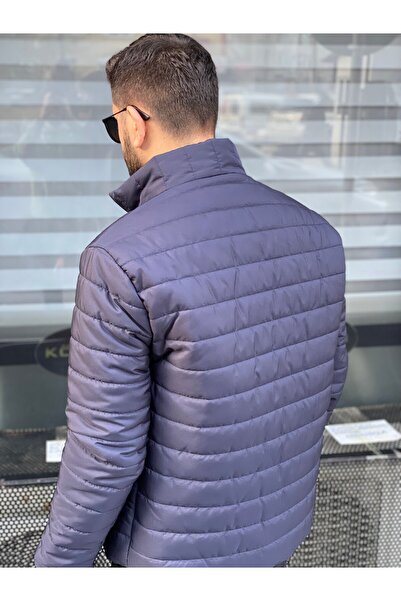 MEYASU Ανδρικό μπουφάν Navy Blue αδιάβροχο με φερμουάρ