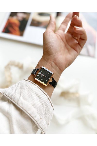 Reward Black Color Square Case Women's Wristwatch